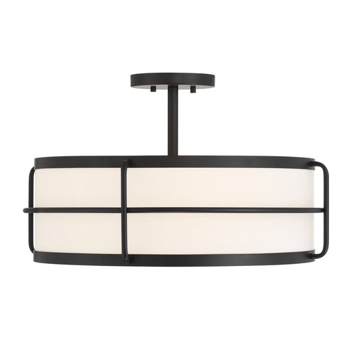 Chauncey 4-Light Semi-Flush Mount in Matte Black