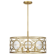 Balfour 5-Light Convertible Pendant in Warm Brass