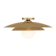 Sherrer Semi-Flush Mount in Warm Brass