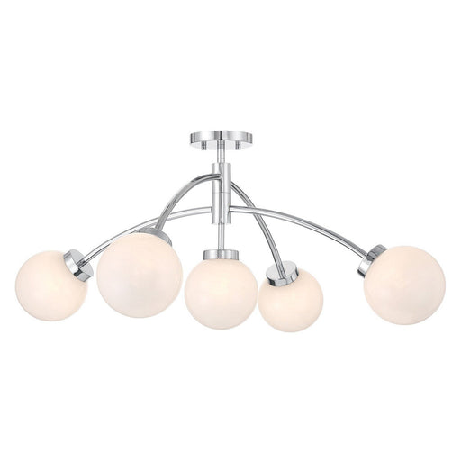 Redfield 5-Light Semi-Flush Mount in Chrome