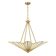 Rivage 4-Light Pendant in Warm Brass