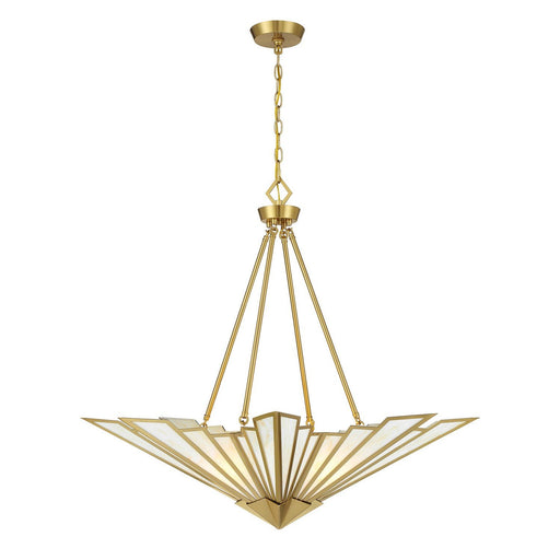 Rivage 4-Light Pendant in Warm Brass