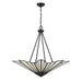 Rivage Four Light Pendant in Matte Black