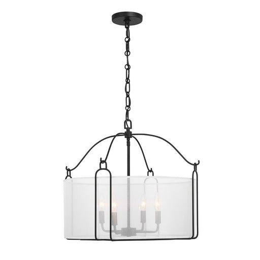 Ashlay Four Light Pendant in Matte Black