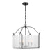 Ashlay Four Light Pendant in Matte Black
