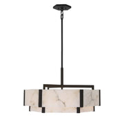 Orleans 6-Light Drum Pendant in Black Cashmere