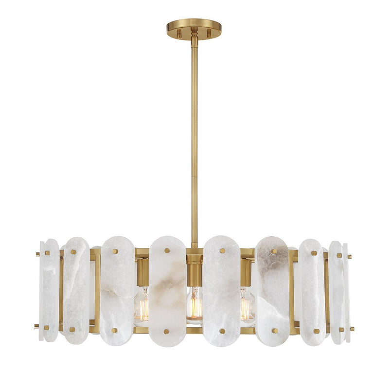 Antolini 5-Light Pendant in Warm Brass