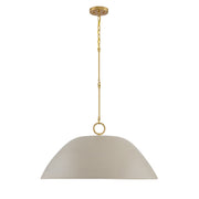 Alta Pendant in Concrete and Brass