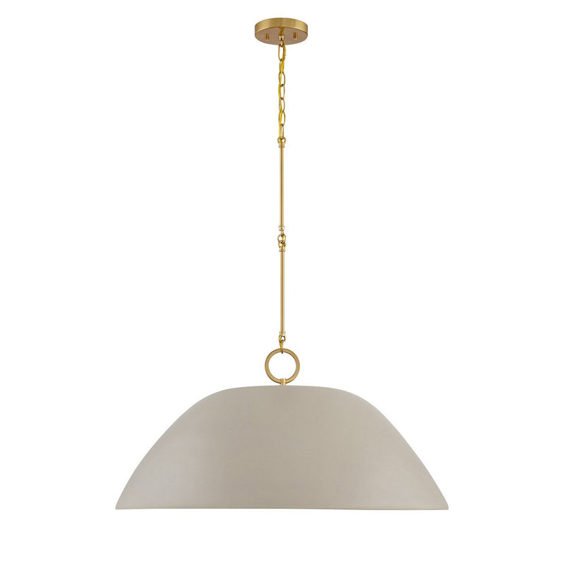 Alta Pendant in Concrete and Brass