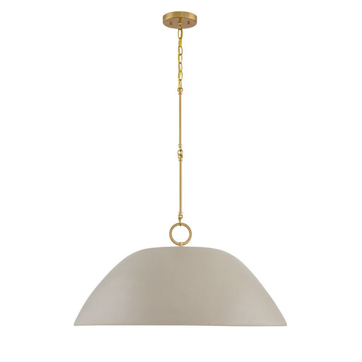 Alta Pendant in Concrete and Brass