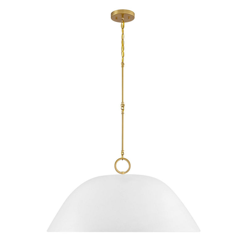 Alta Pendant in White Bisque and Brass