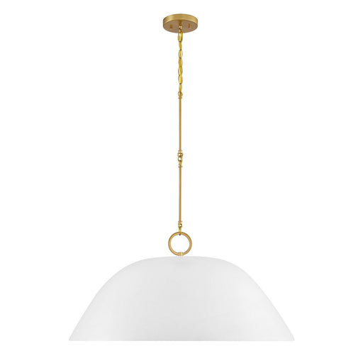Alta Pendant in White Bisque and Brass