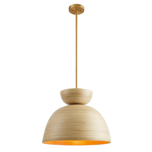 Agave One Light Pendant in Natural Bamboo