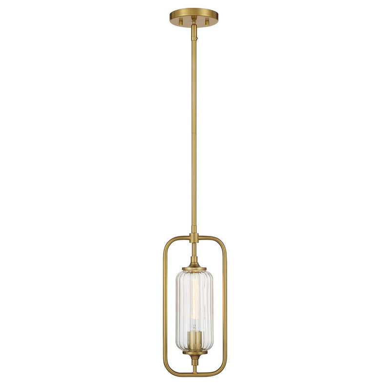 Holton Mini Pendant in Warm Brass