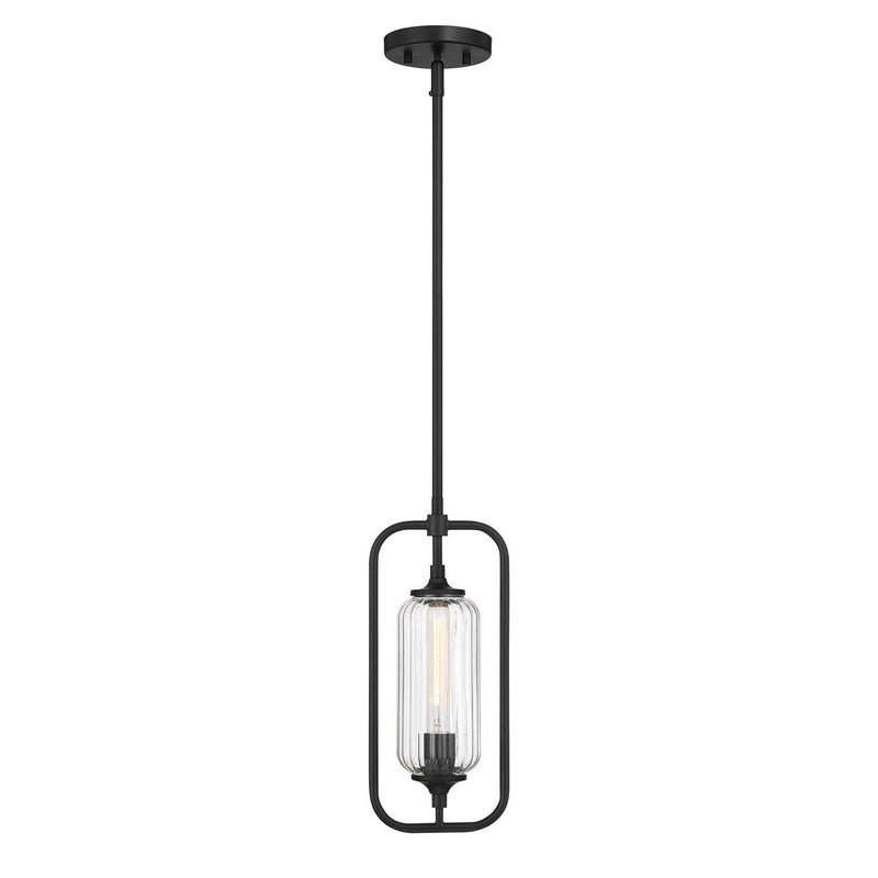 Holton One Light Mini-Pendant in Matte Black