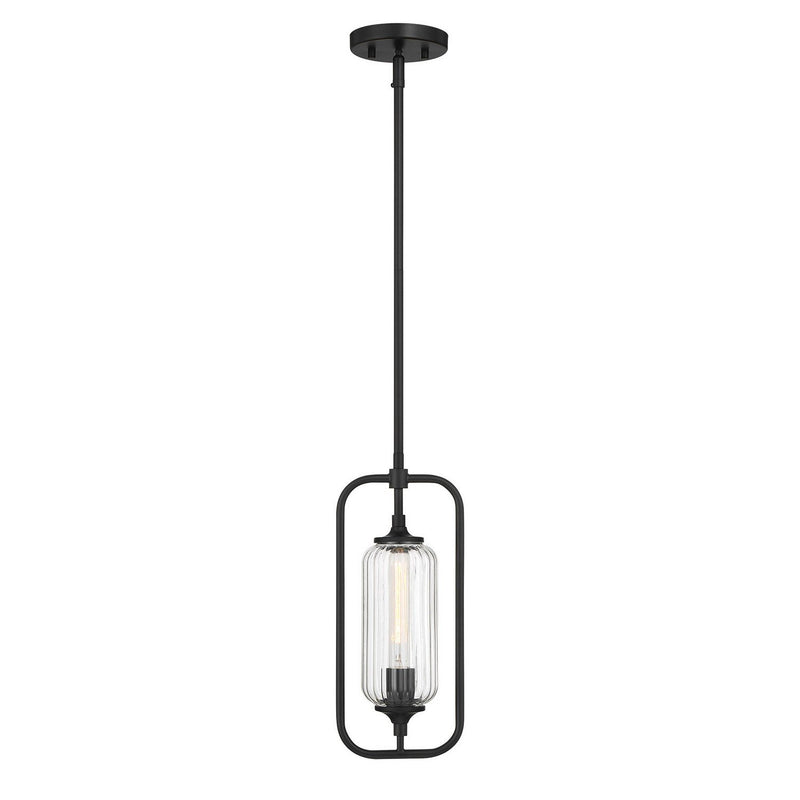Holton Mini Pendant in Matte Black