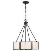 Reiling 3-Light Pendant in Matte Black