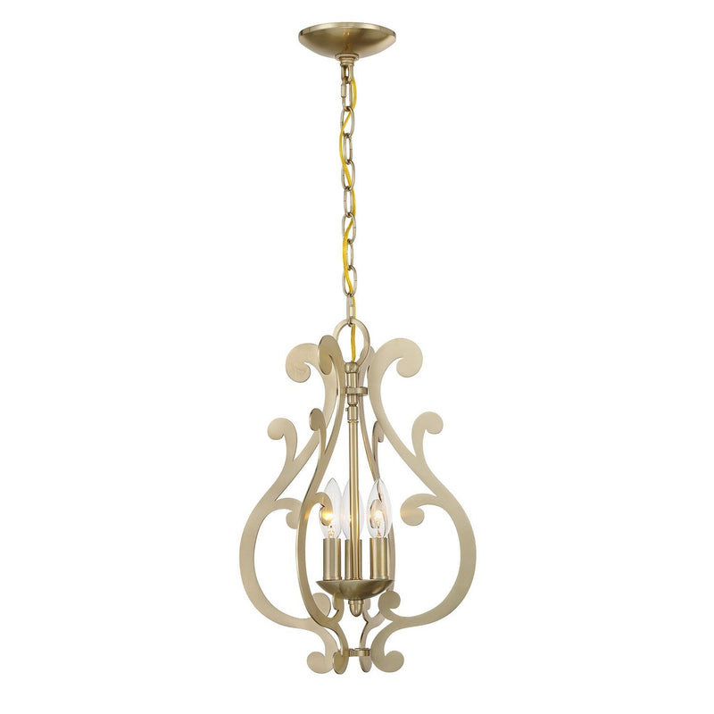 Lombard 3-Light Lantern Pendant in Noble Brass