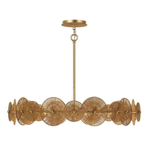Abbott 5-Light Pendant in Distressed Gold