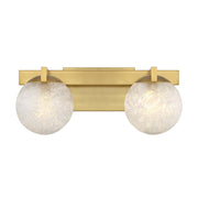 Darien 2-Light Bath Vanity Light in Warm Brass