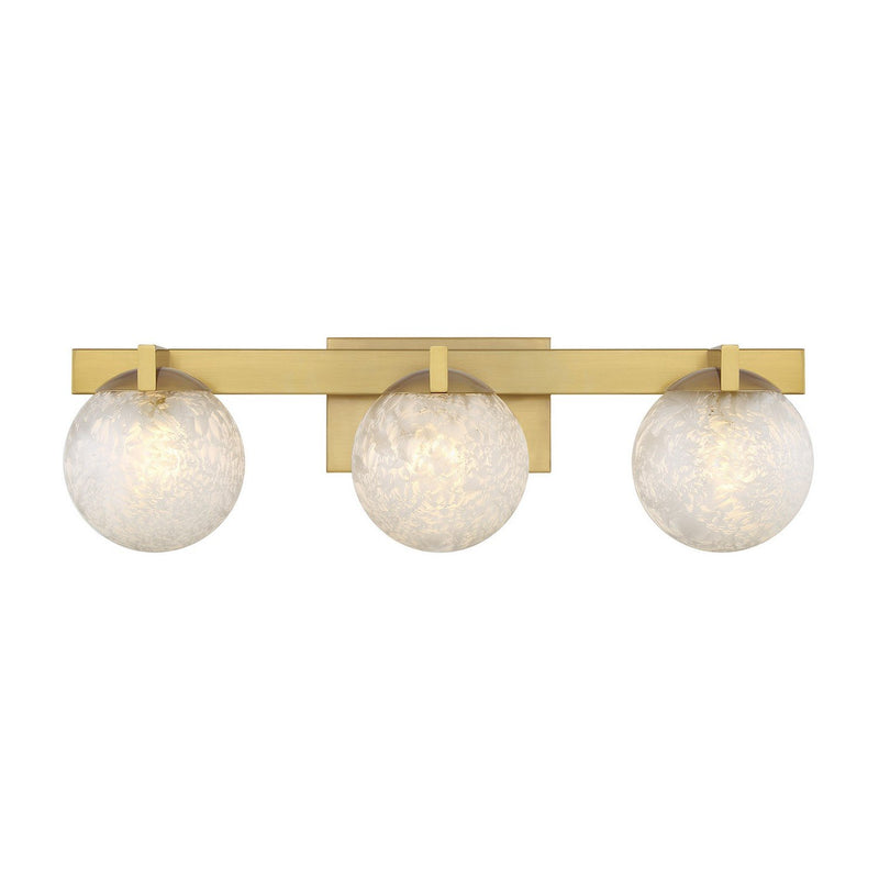 Darien 3-Light Bath Vanity Light in Warm Brass