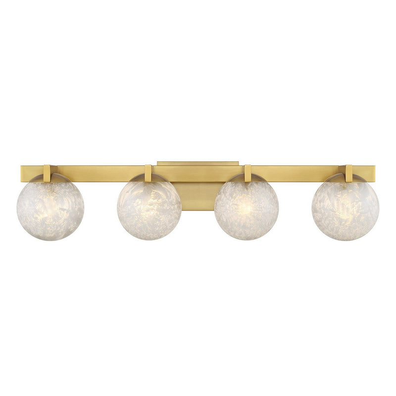 Darien 4-Light Bath Vanity Light in Warm Brass
