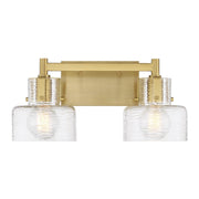 Dover 2-Light Bath Vanity Light in Warm Brass