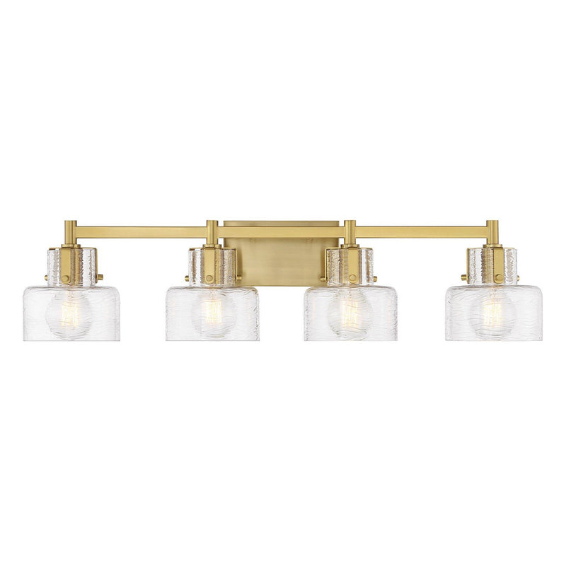 Dover 4-Light Bath Vanity Light in Warm Brass