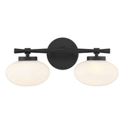 Barrow 2-Light Bath Vanity Light in Matte Black