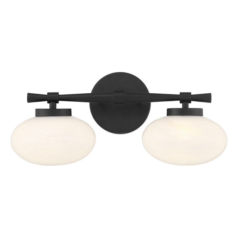 Barrow 2-Light Bath Vanity Light in Matte Black