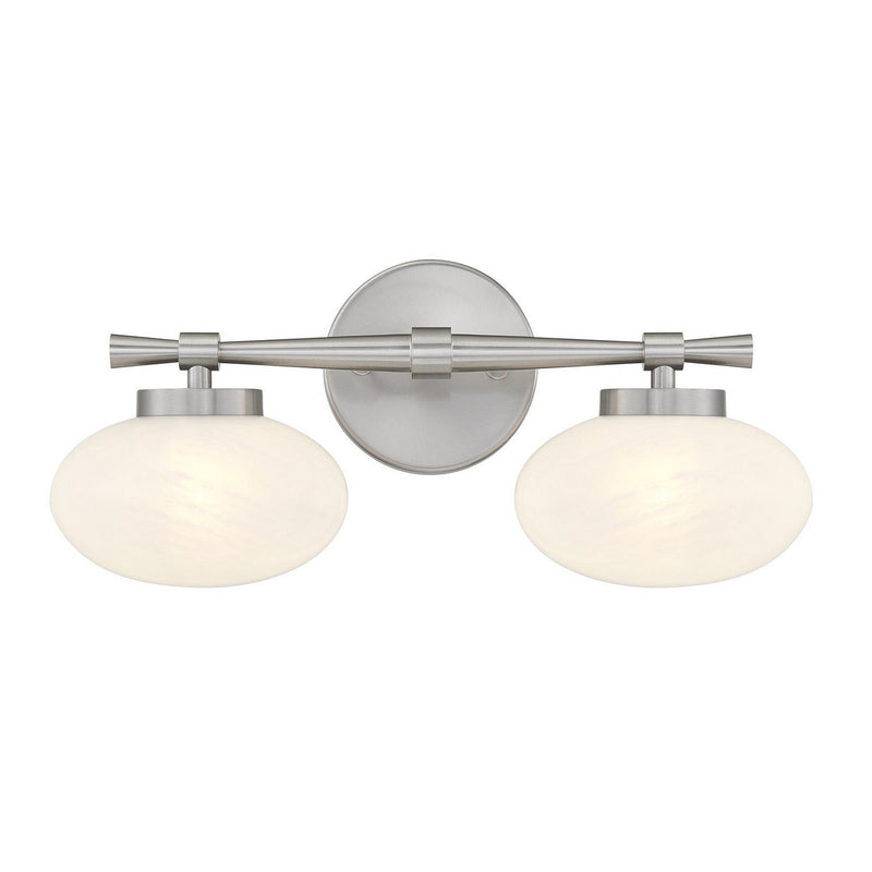 Barrow 2-Light Bath Vanity Light in Satin Nickel