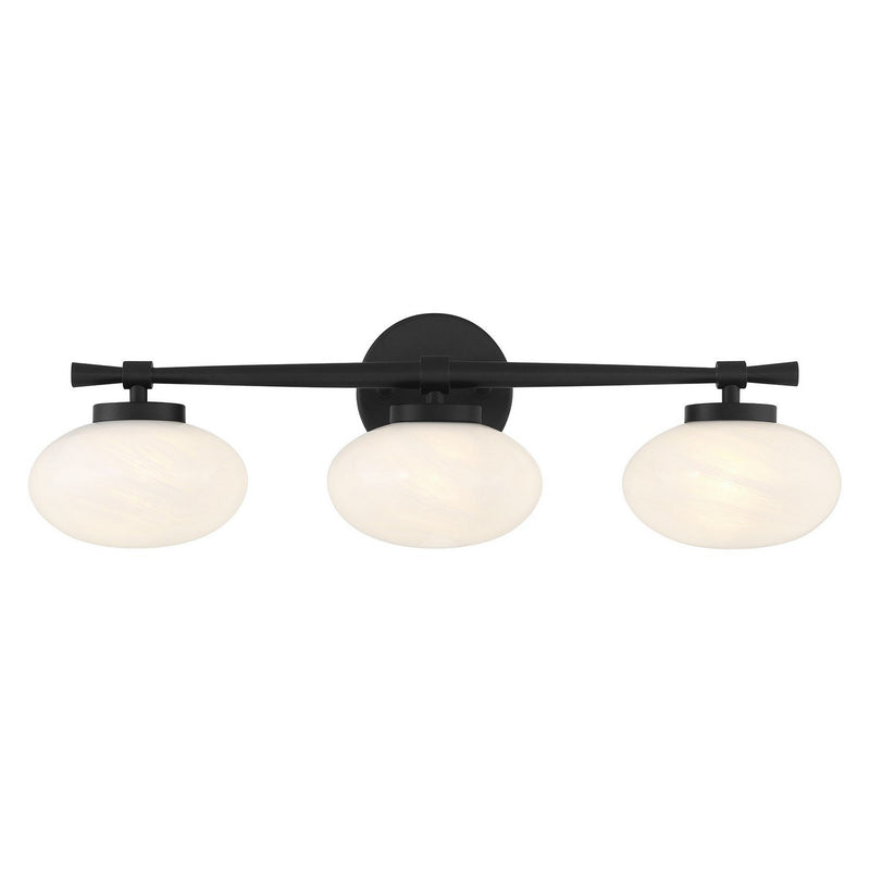 Barrow 3-Light Bath Vanity Light in Matte Black