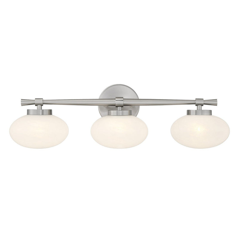 Barrow 3-Light Bath Vanity Light in Satin Nickel
