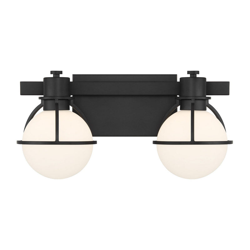 Pierce 2-Light Bath Vanity Light in Matte Black