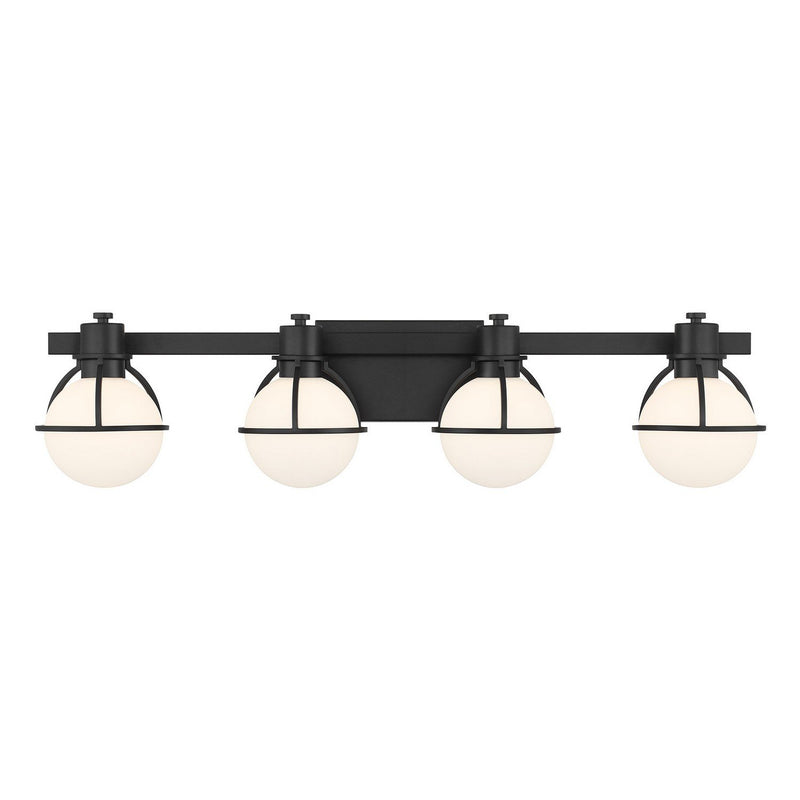Pierce 4-Light Bath Vanity Light in Matte Black