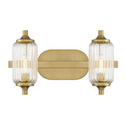 Holton 2-Light Bath Vanity Light in Warm Brass