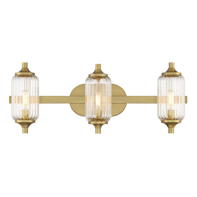 Holton 3-Light Bath Vanity Light in Warm Brass