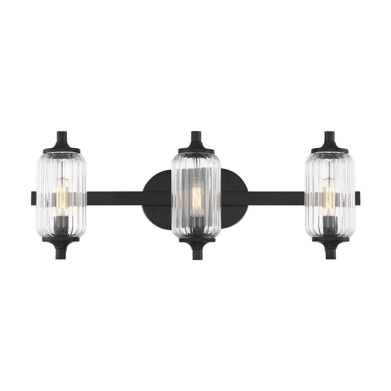 Holton 3-Light Bath Vanity Light in Matte Black