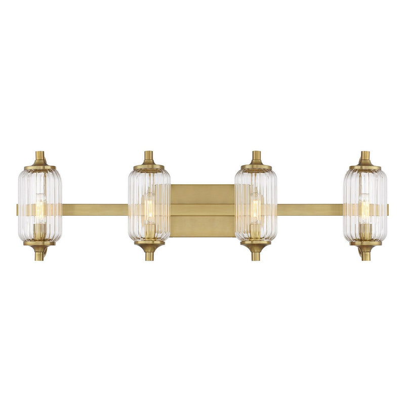 Holton 4-Light Bath Vanity Light in Warm Brass