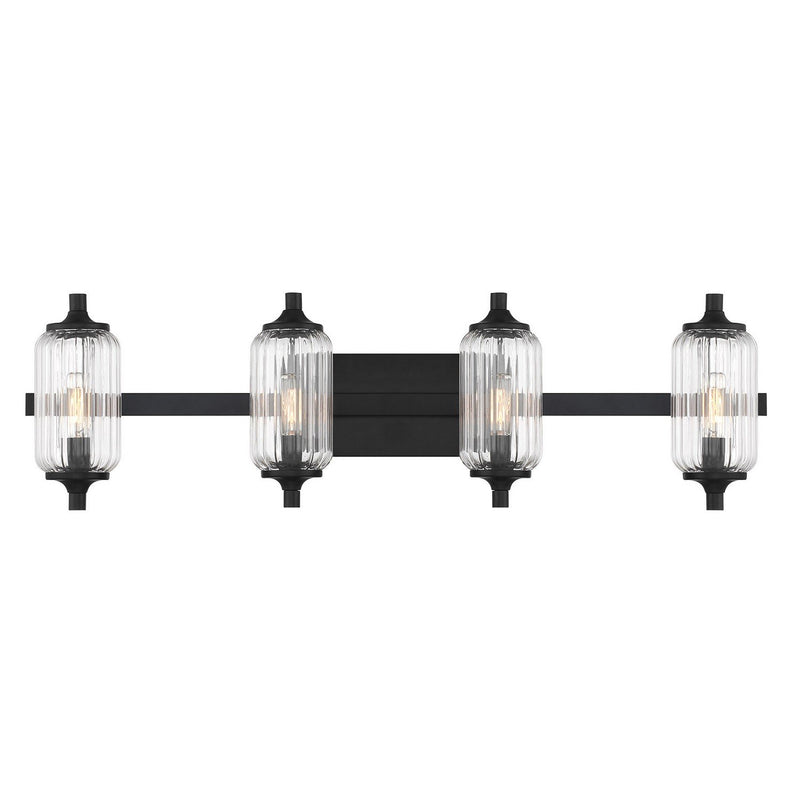 Holton 4-Light Bath Vanity Light in Matte Black