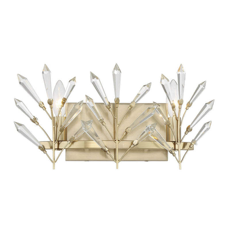 Orianna 2-Light Bath Vanity Light in Noble Brass