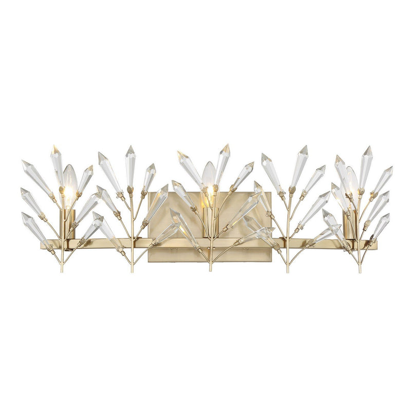 Orianna 3-Light Bath Vanity Light in Noble Brass