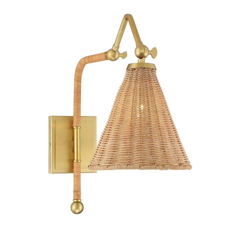 Linell Swing Arm Wall Lamp in Warm Brass