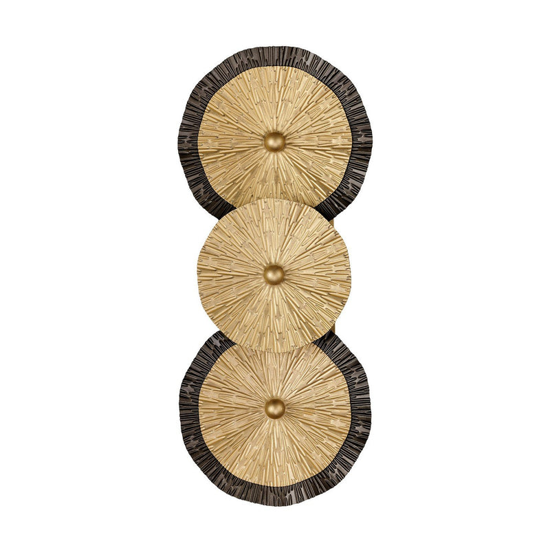 Lincoln 2-Light Wall Sconce in Distressed Gold and Bronze