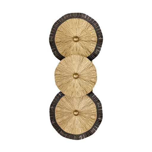 Lincoln 2-Light Wall Sconce in Distressed Gold and Bronze