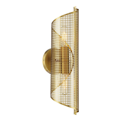 Hillbourne 2-Light Wall Sconce in Warm Brass