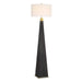 Lathey One Light Floor Lamp in Brass