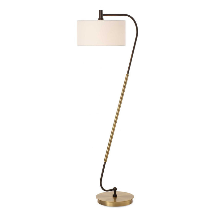 Irwin One Light Floor Lamp in Antique Brass