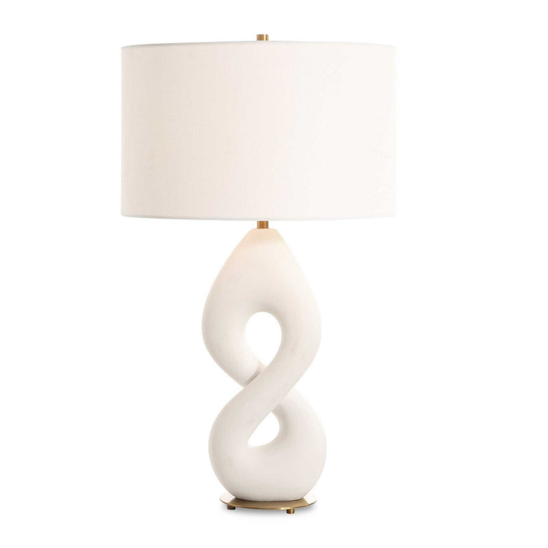 Meridian One Light Table Lamp in Antique Brass