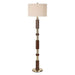 Stacked One Light Floor Lamp in Brass